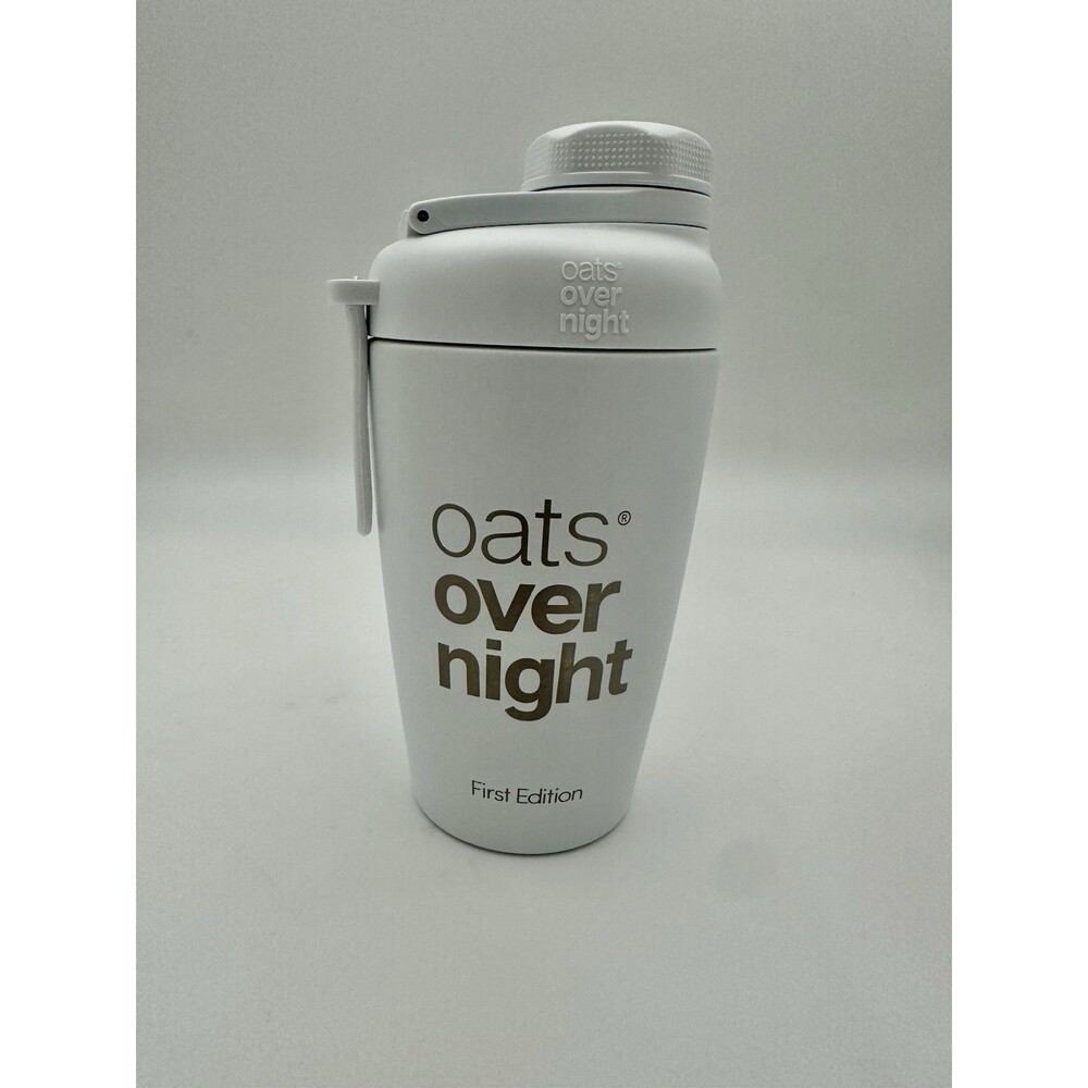 NEW Oats Overnight First Edition Oatmeal Stainless Steel Shaker Blender Bottle
